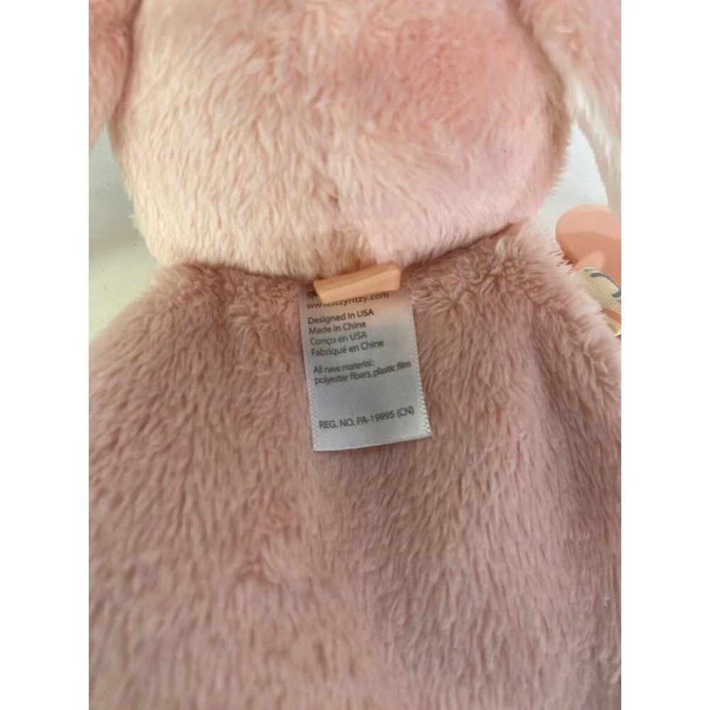 Itzy Ritzy Bunny Rabbit Lovey Teether Security Blanket Plush Stuffed Animal Toy